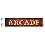 Arcade Bulb Lettering Novelty Narrow Sticker Decal