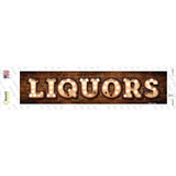 Liquors Bulb Lettering Novelty Narrow Sticker Decal