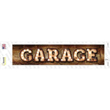 Garage Bulb Lettering Novelty Narrow Sticker Decal