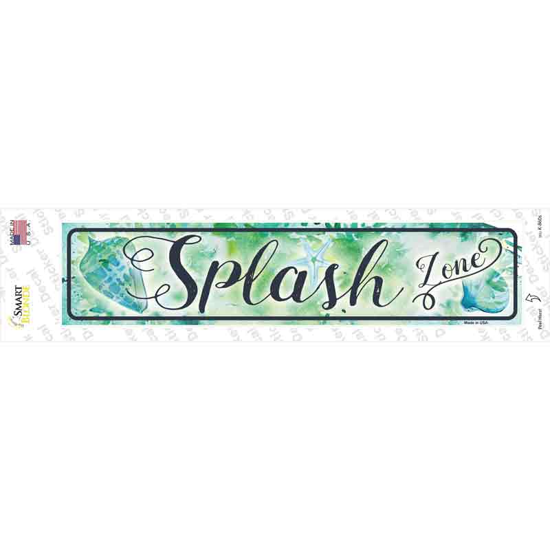 Splash Zone Novelty Narrow Sticker Decal