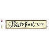 Barefoot Zone Novelty Narrow Sticker Decal