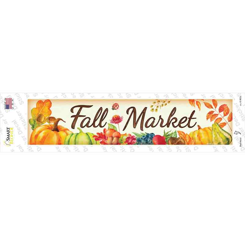 Fall Market Novelty Narrow Sticker Decal