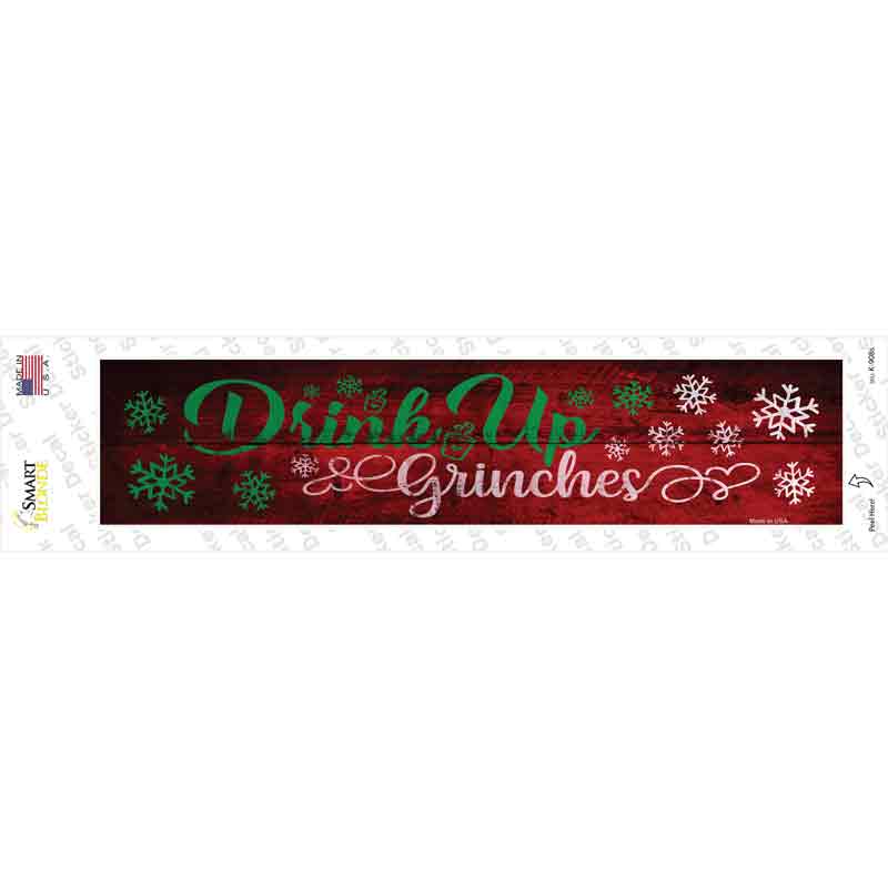 Drink Up Grinches Novelty Narrow Sticker Decal