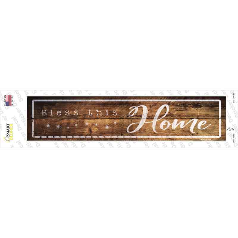Bless This Home Novelty Narrow Sticker Decal