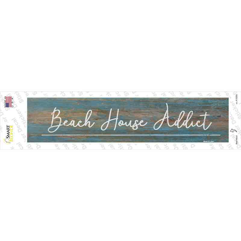 Beach House Addict Novelty Narrow Sticker Decal