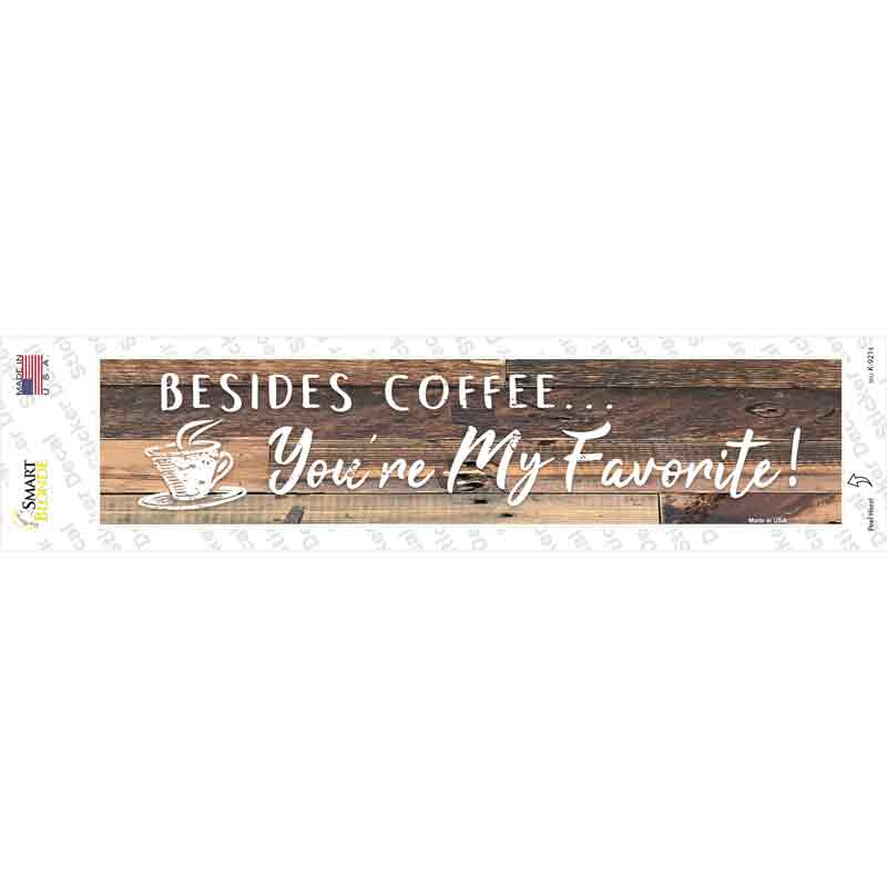 Beside Coffee Novelty Narrow Sticker Decal