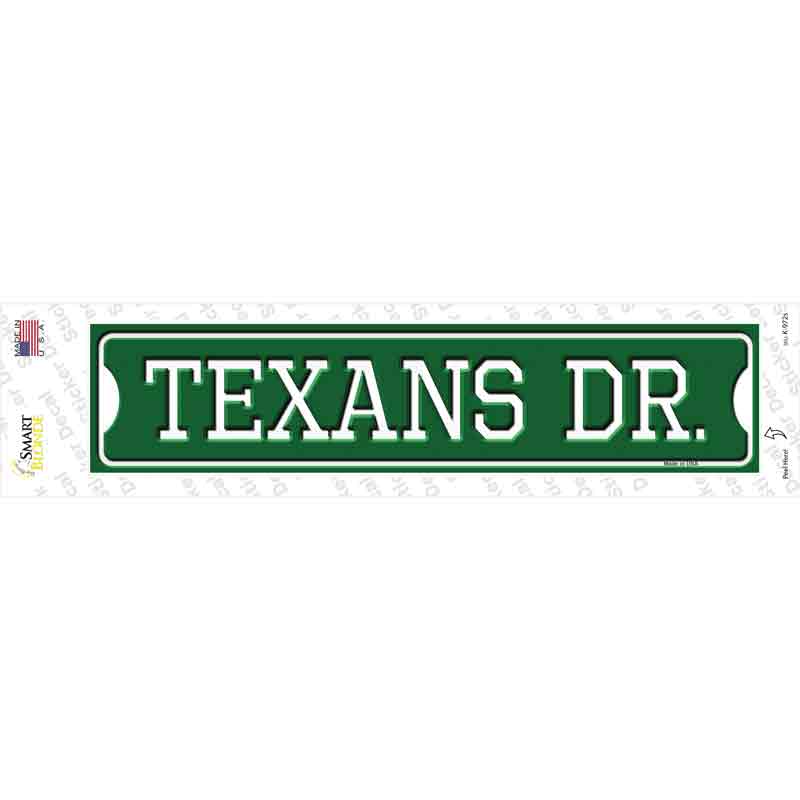 Texans Dr Novelty Narrow Sticker Decal