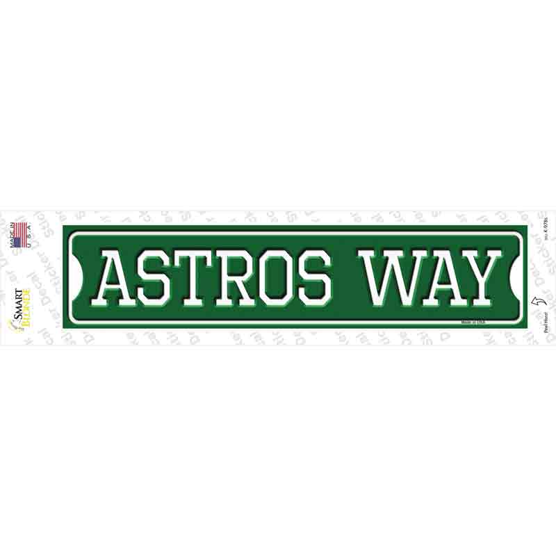 Astros Way Novelty Narrow Sticker Decal