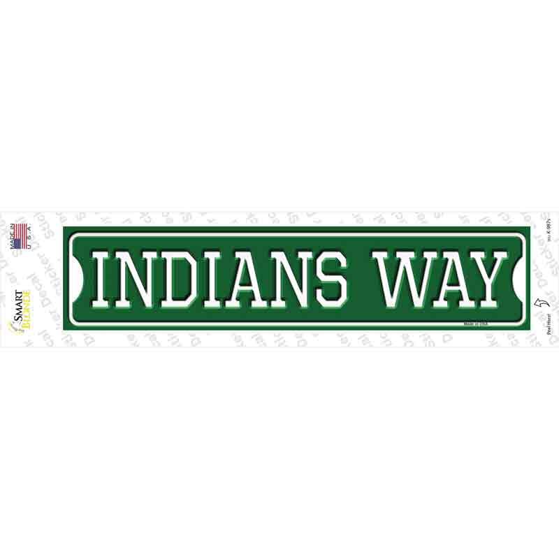 Indians Way Novelty Narrow Sticker Decal