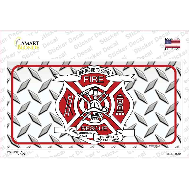Fire Fighter Rescue Novelty Sticker Decal