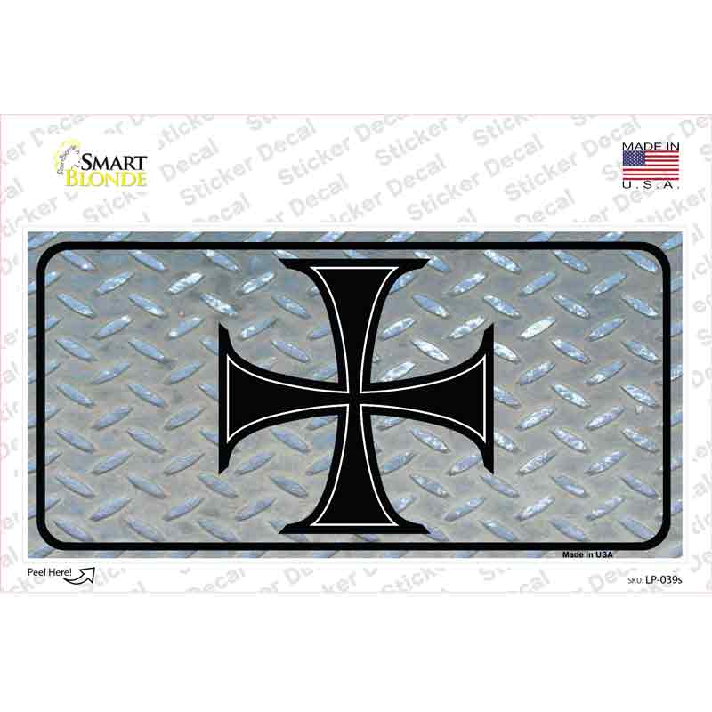 Maltese Cross Novelty Sticker Decal