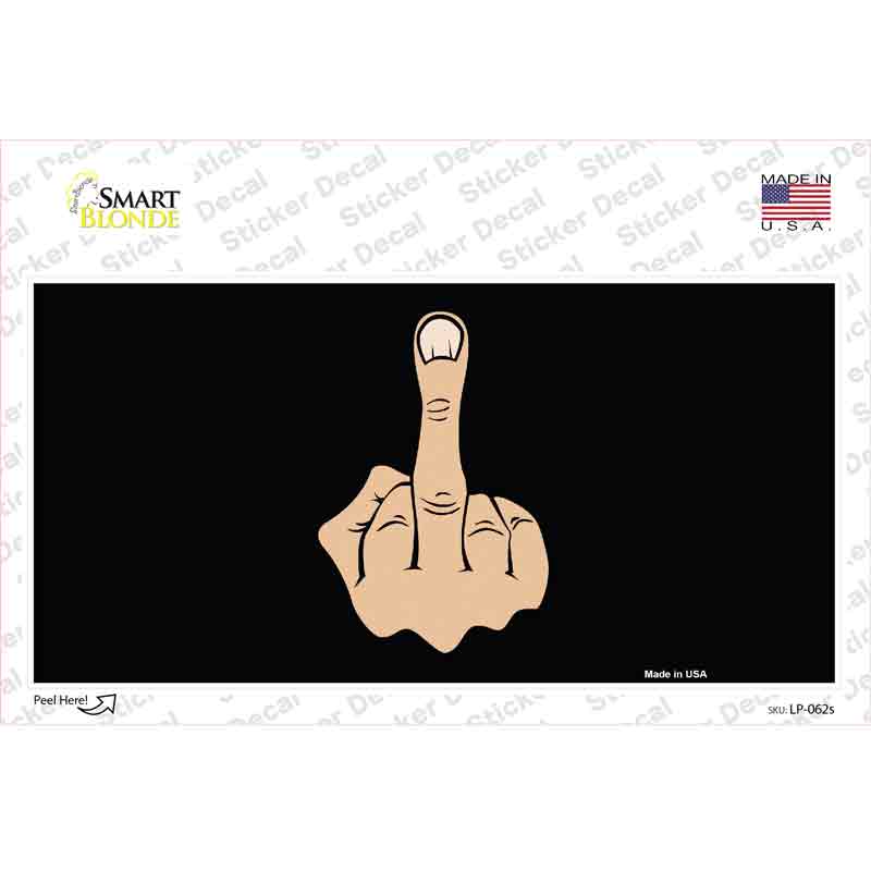 Middle Finger Novelty Sticker Decal