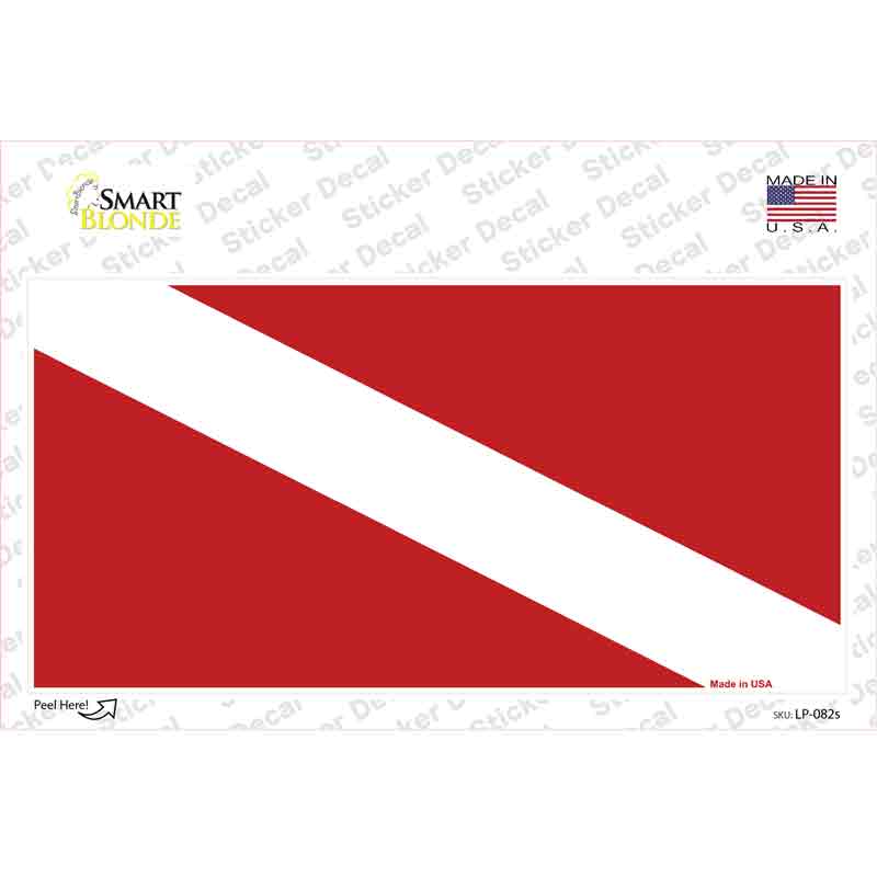 Diving Flag Novelty Sticker Decal