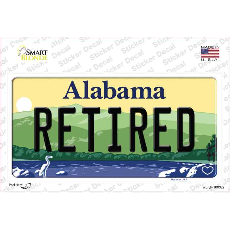 Retired Alabama Novelty Sticker Decal