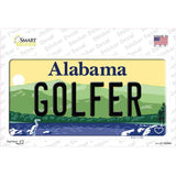 Golfer Alabama Novelty Sticker Decal