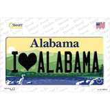 I Love Alabama Novelty Sticker Decal