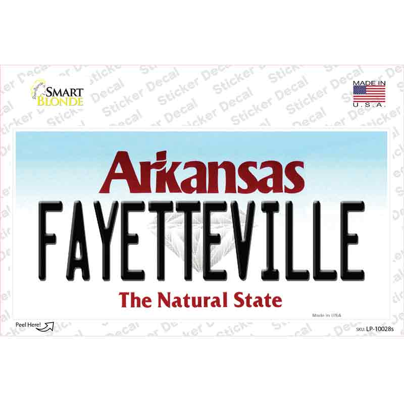 Fayetteville Arkansas Novelty Sticker Decal