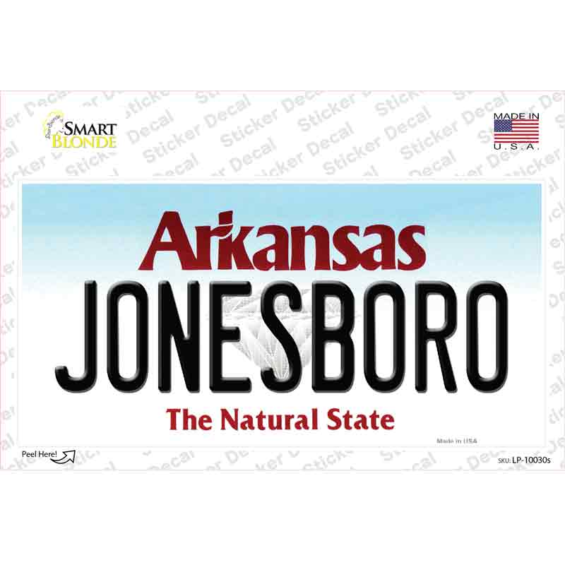 Jonesboro Arkansas Novelty Sticker Decal
