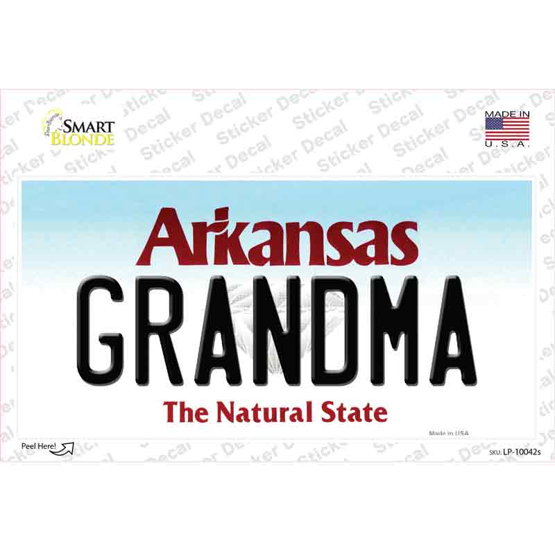 Grandma Arkansas Novelty Sticker Decal