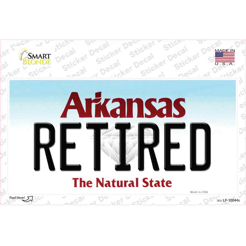 Retired Arkansas Novelty Sticker Decal