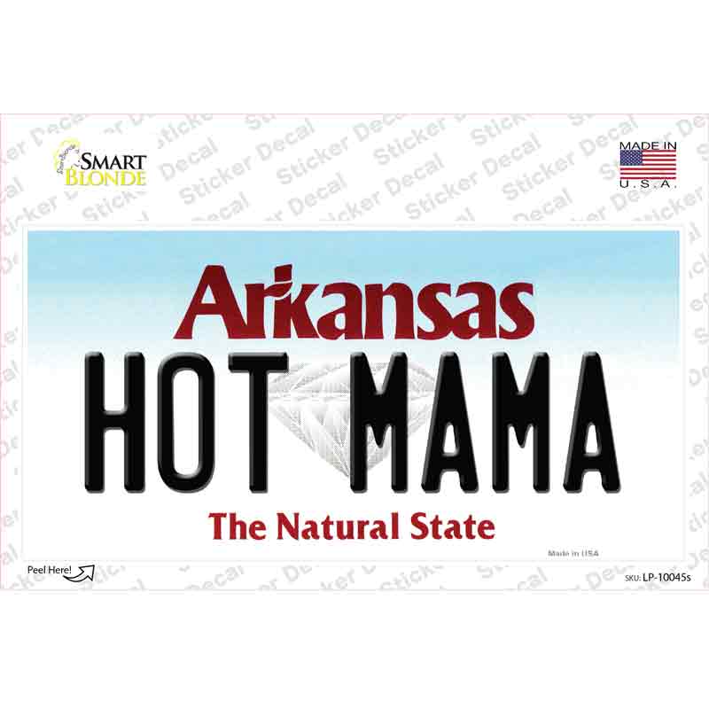Hot Mama Arkansas Novelty Sticker Decal