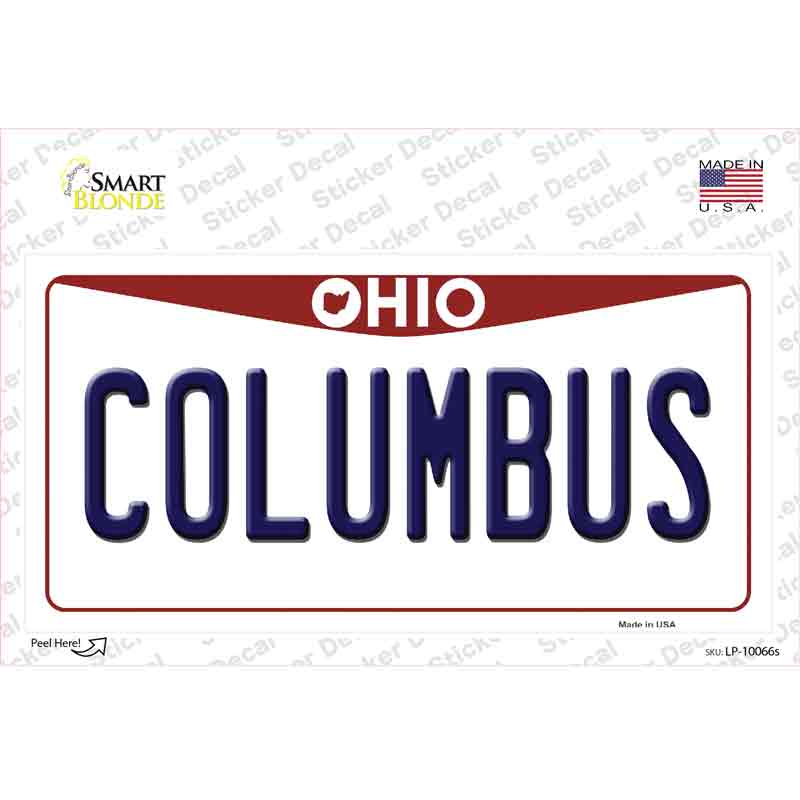 Columbus Ohio Novelty Sticker Decal