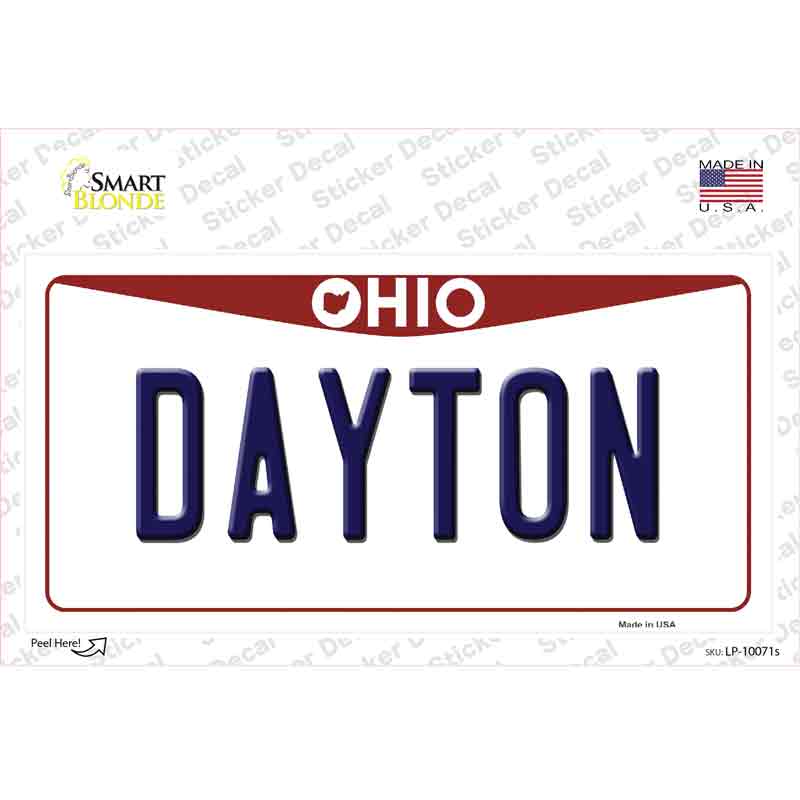 Dayton Ohio Novelty Sticker Decal