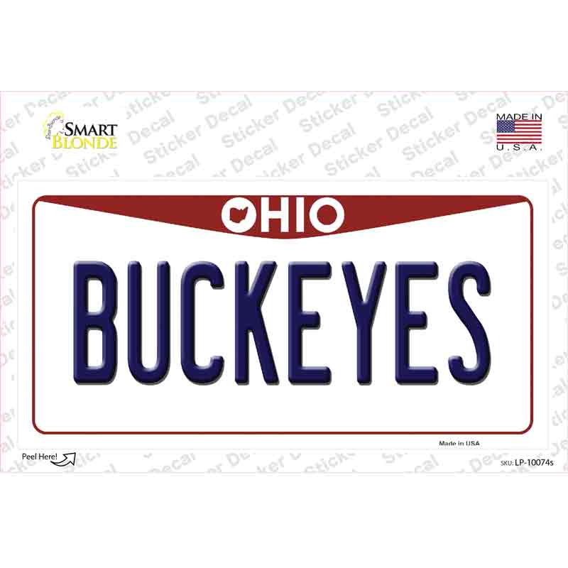 Buckeyes Ohio Novelty Sticker Decal