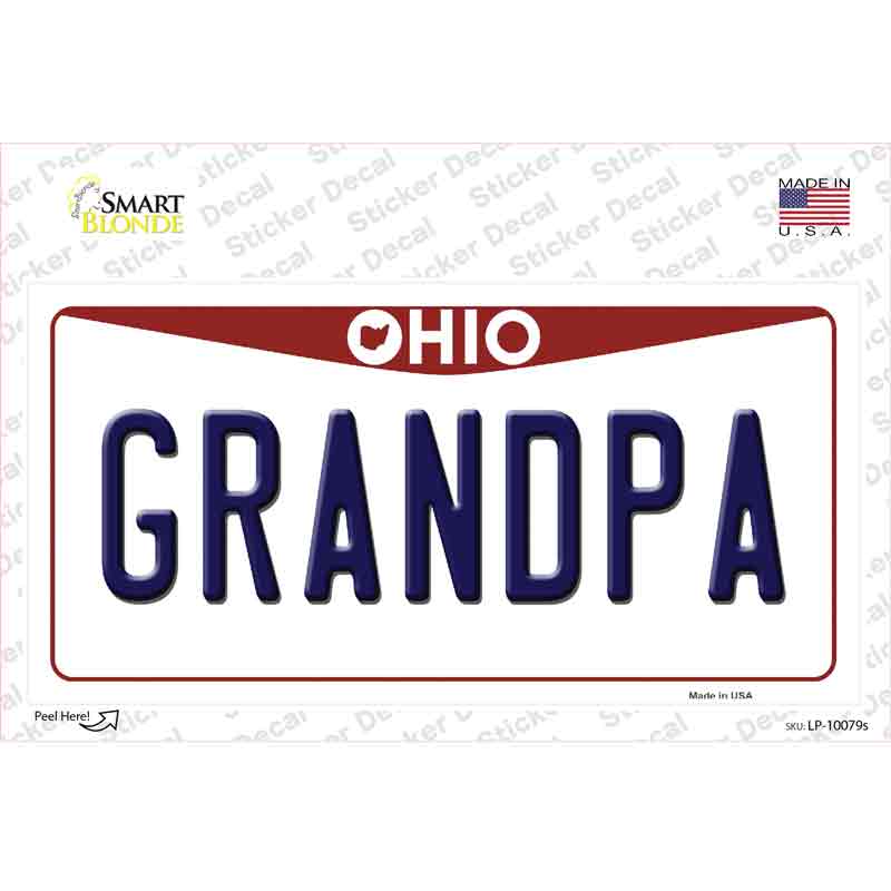 Grandpa Ohio Novelty Sticker Decal