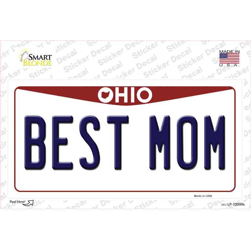 Best Mom Ohio Novelty Sticker Decal