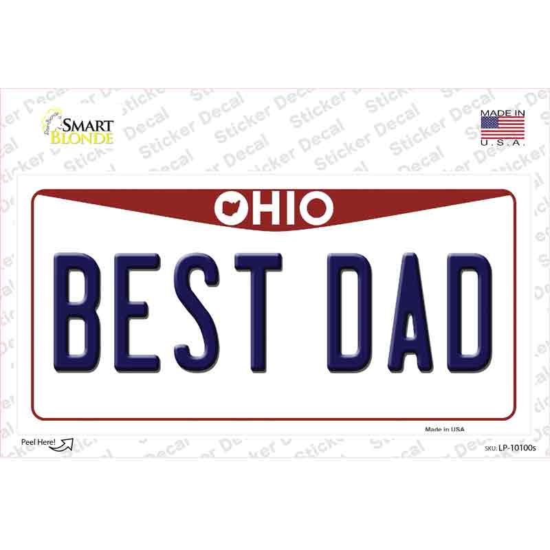 Best Dad Ohio Novelty Sticker Decal