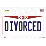 Divorced Ohio Novelty Sticker Decal