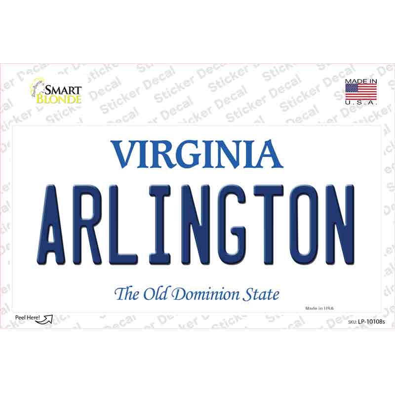 Arlington Virginia Novelty Sticker Decal