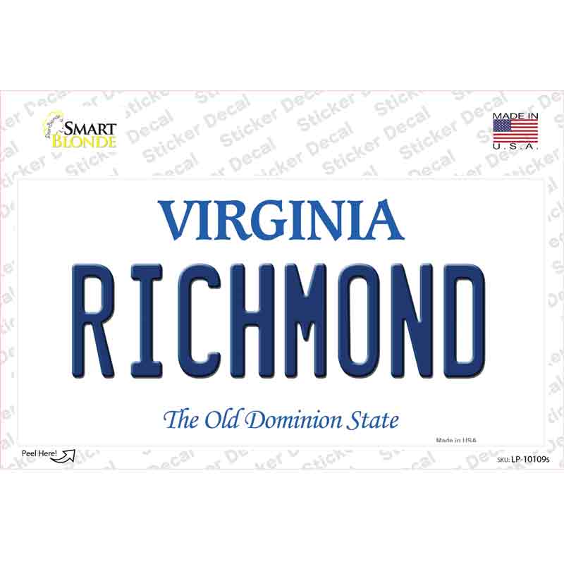 Richmond Virginia Novelty Sticker Decal
