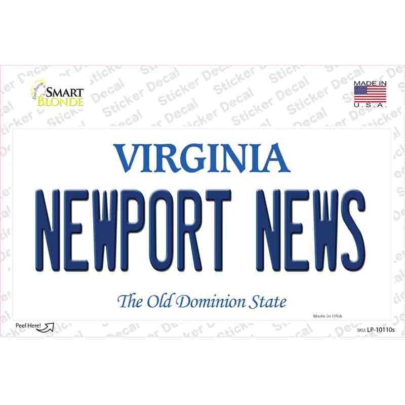 Newport News Virginia Novelty Sticker Decal