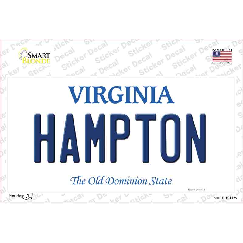 Hampton Virginia Novelty Sticker Decal