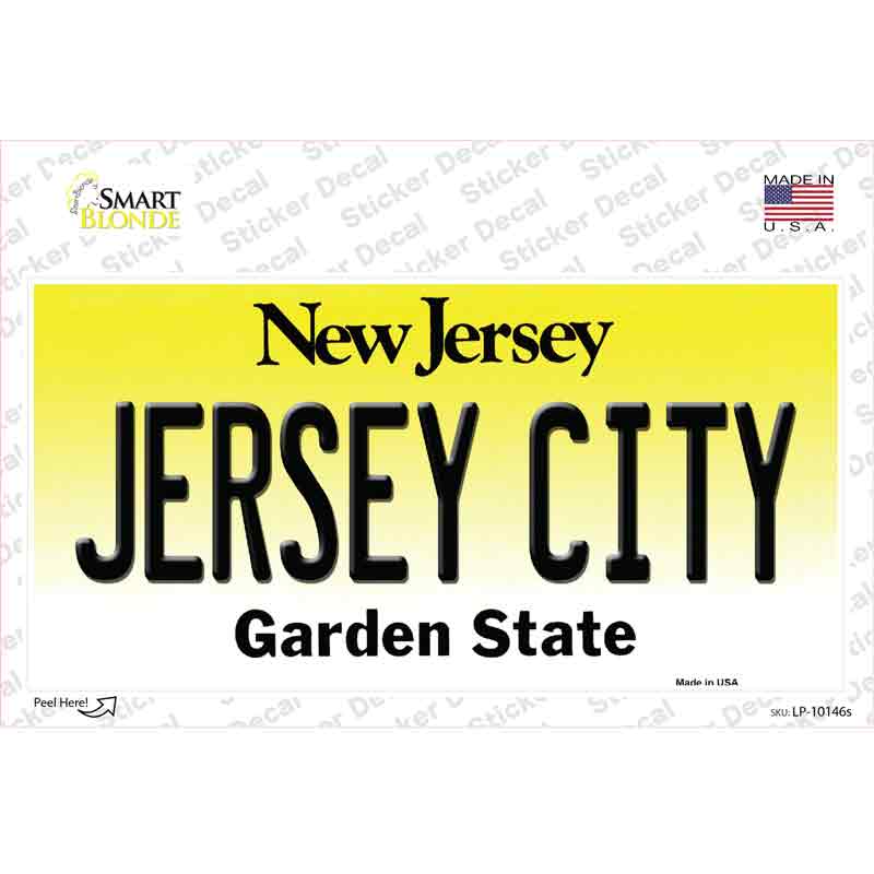 Jersey City New Jersey Novelty Sticker Decal