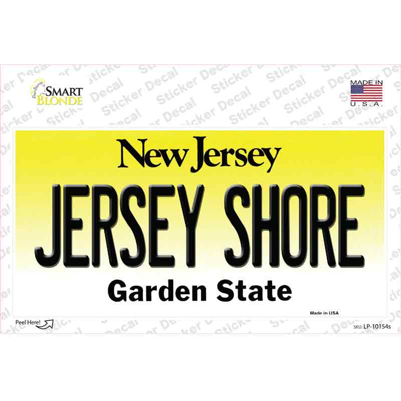 Jersey Shore New Jersey Novelty Sticker Decal