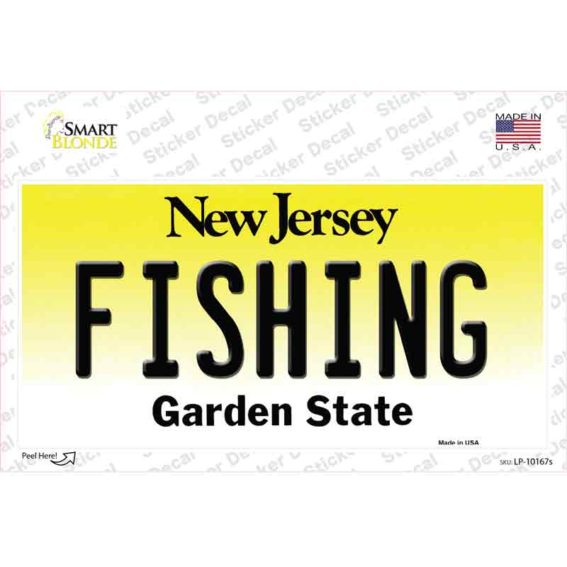 Fishing New Jersey Novelty Sticker Decal