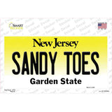 Sandy Toes New Jersey Novelty Sticker Decal