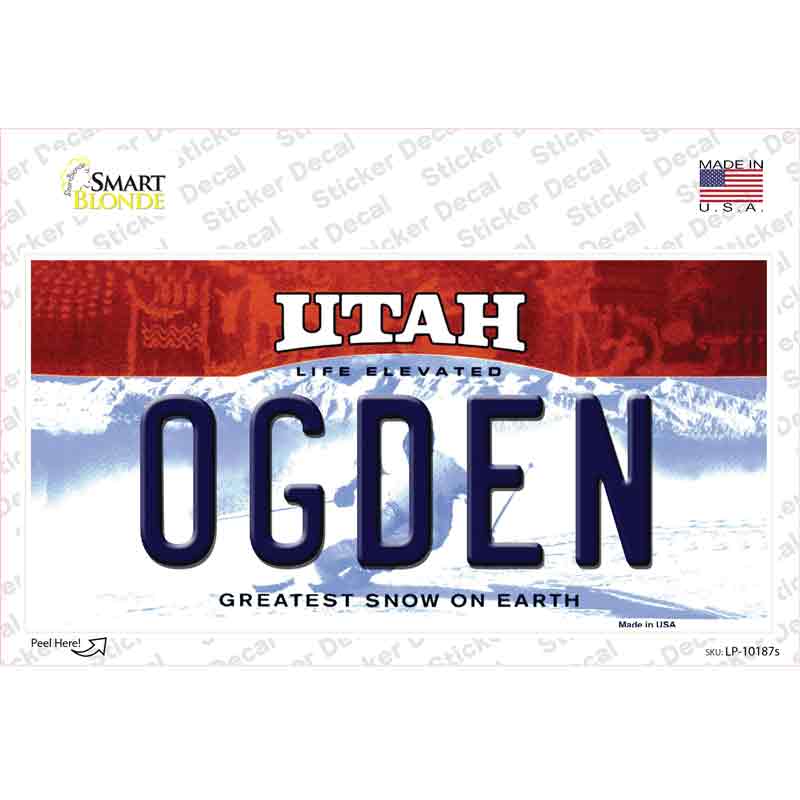 Ogden Utah Novelty Sticker Decal