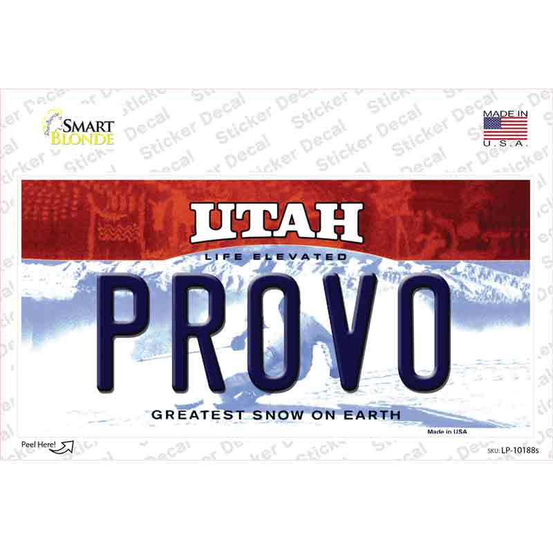 Provo Utah Novelty Sticker Decal