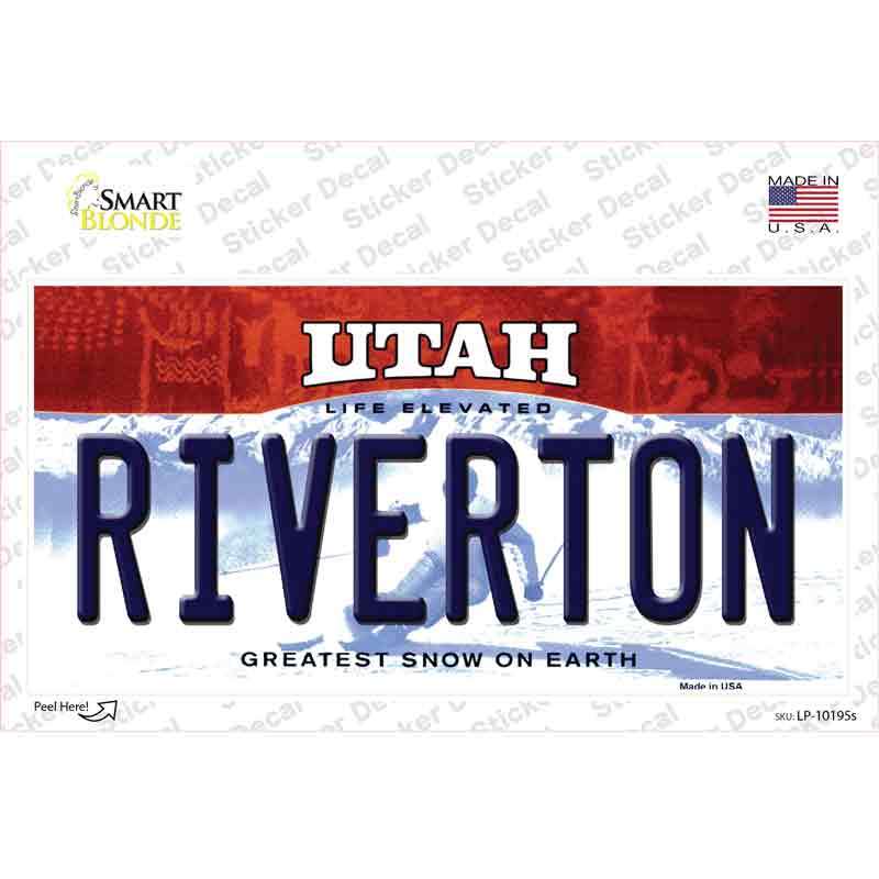 Riverton Utah Novelty Sticker Decal