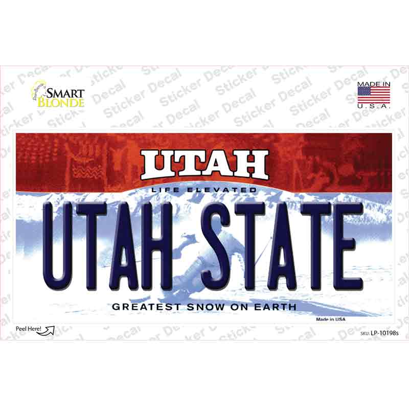 Utah State Utah Novelty Sticker Decal