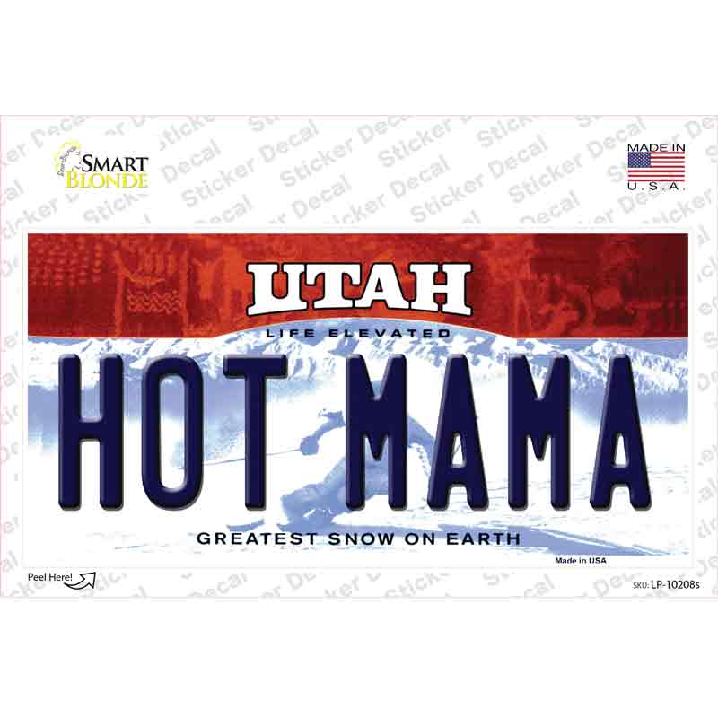 Hot Mama Utah Novelty Sticker Decal
