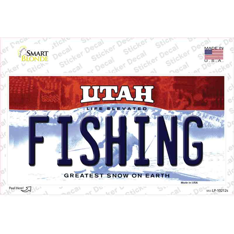 Fishing Utah Novelty Sticker Decal