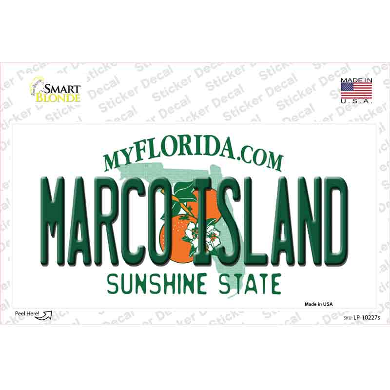 Marco Island Florida Novelty Sticker Decal