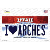 I Love Arches Utah Novelty Sticker Decal