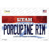 Porcupine Rim Utah Novelty Sticker Decal