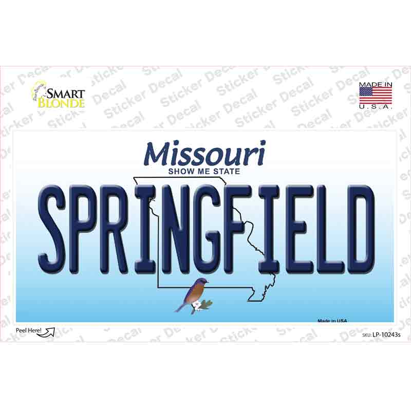 Springfield Missouri Novelty Sticker Decal
